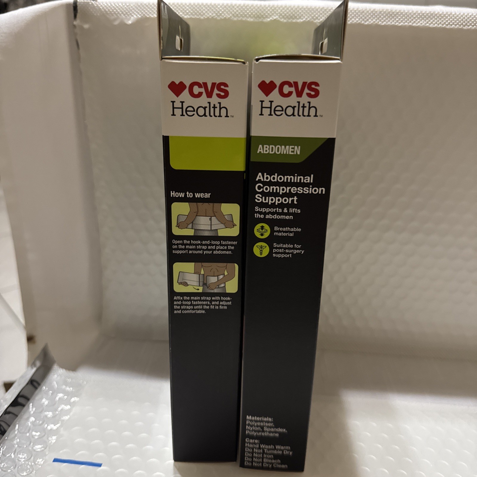 2x CVS Health abdominal compression support, Moderate Support Size SM/MED