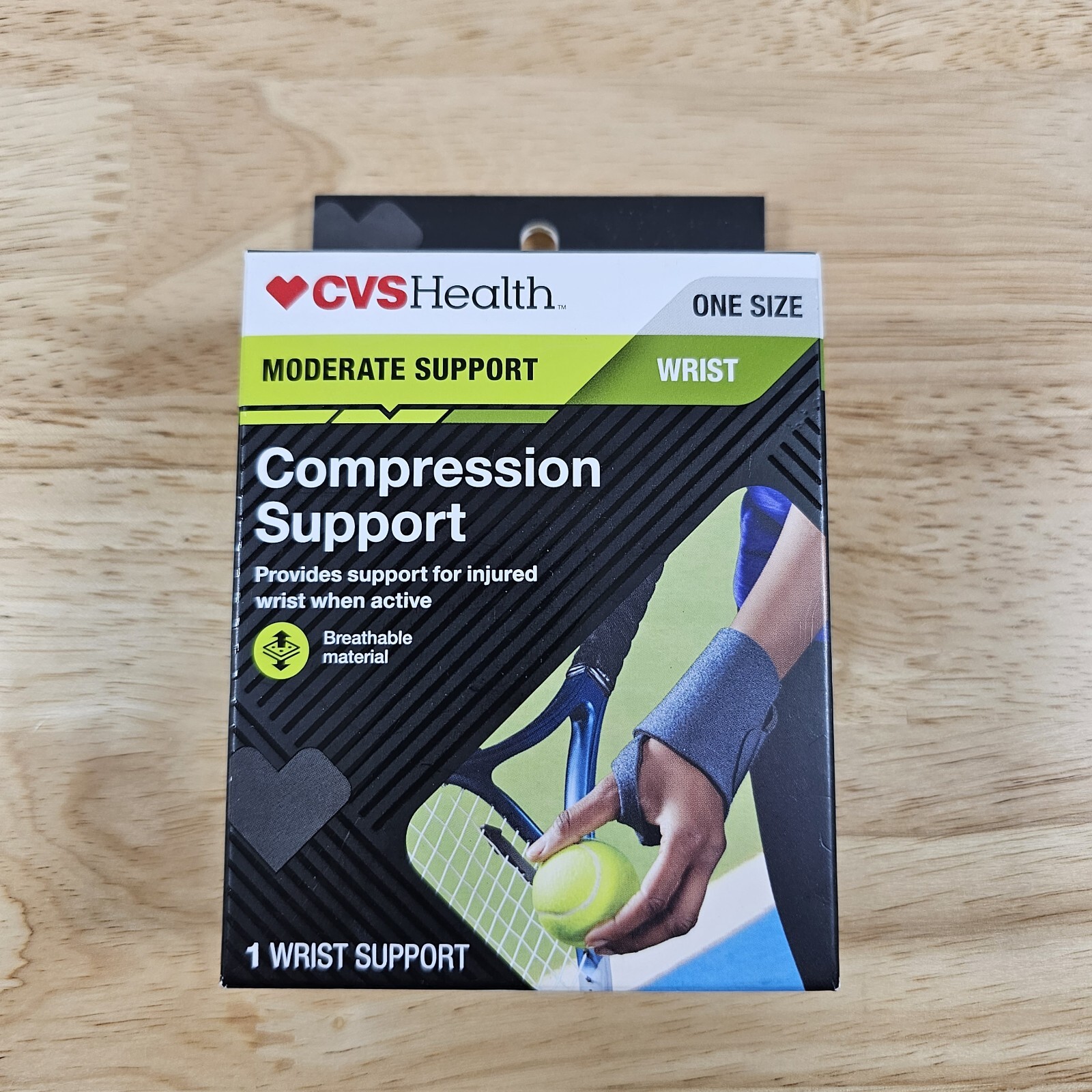 NEW CVS HEALTH WRIST COMPRESSION SUPPORT ONE SIZE FREE SHIPPING