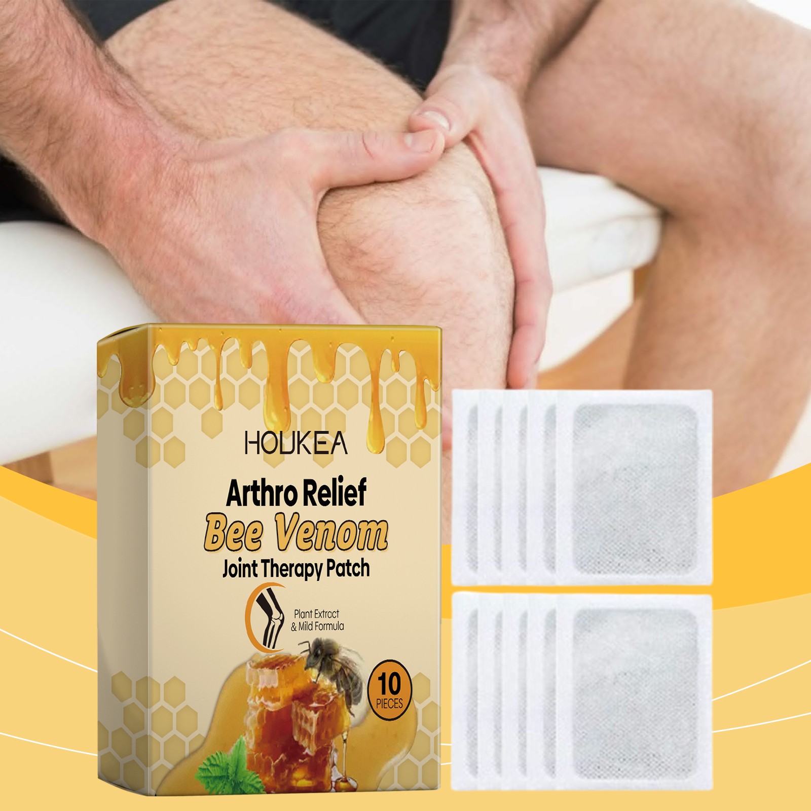 Natural Bee Venom Joint Pain Relief Patches for Foot and Body Arthritis Relief