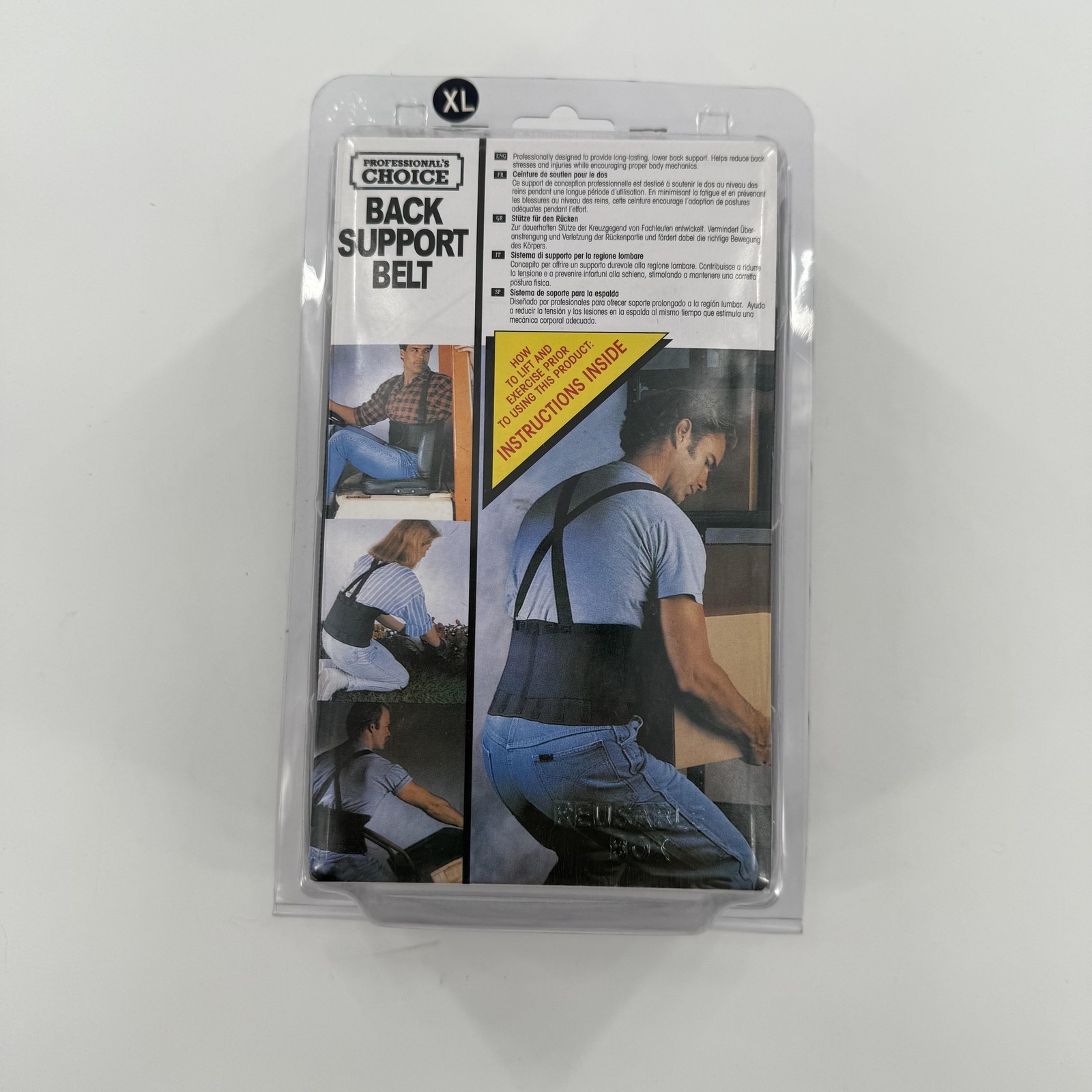 Professional’s Choice Back Support Belt XL Adjustable Work Brace New Mens Womens