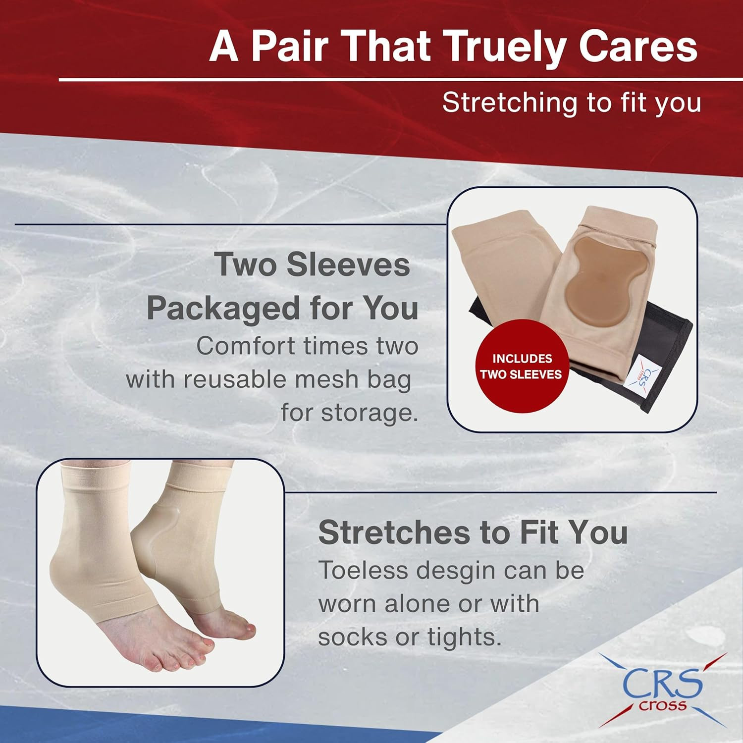 Achilles Heel Gel Sleeves. 1 Pair of Premium Padded Compression Gel Sleeve Socks