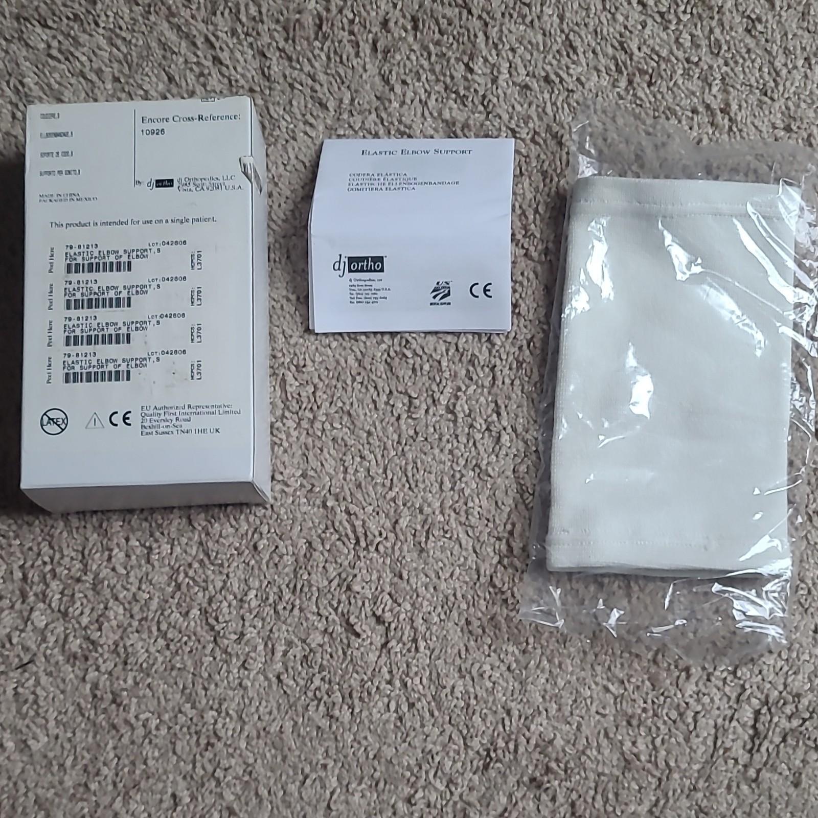 ProCare Elastic Elbow Support, Size S, White, CE Certified, MPN 79-81213