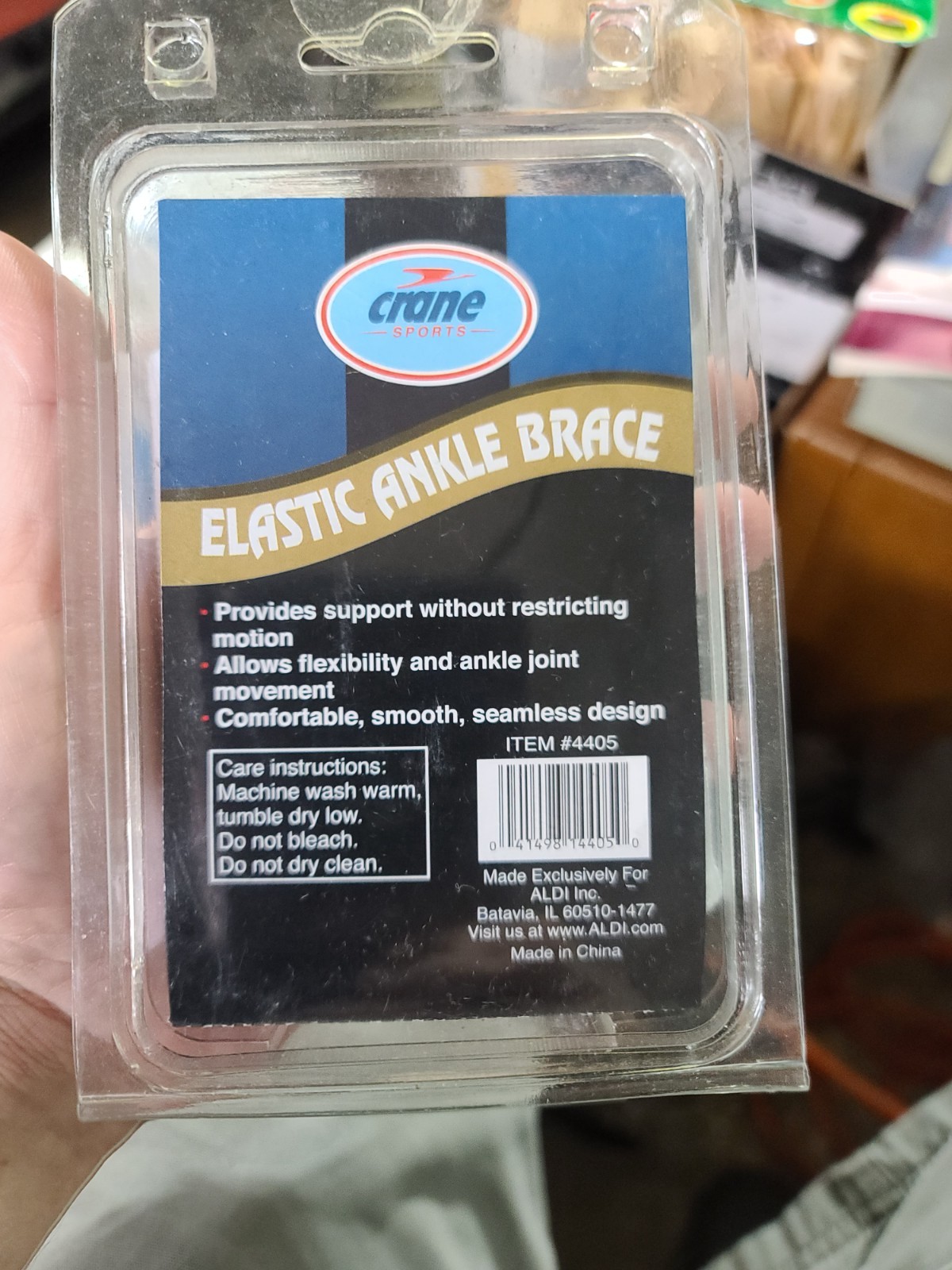 Crane Sports Elastic Ankle Brace Small 8-10 Inch Ankle Support New Sealed