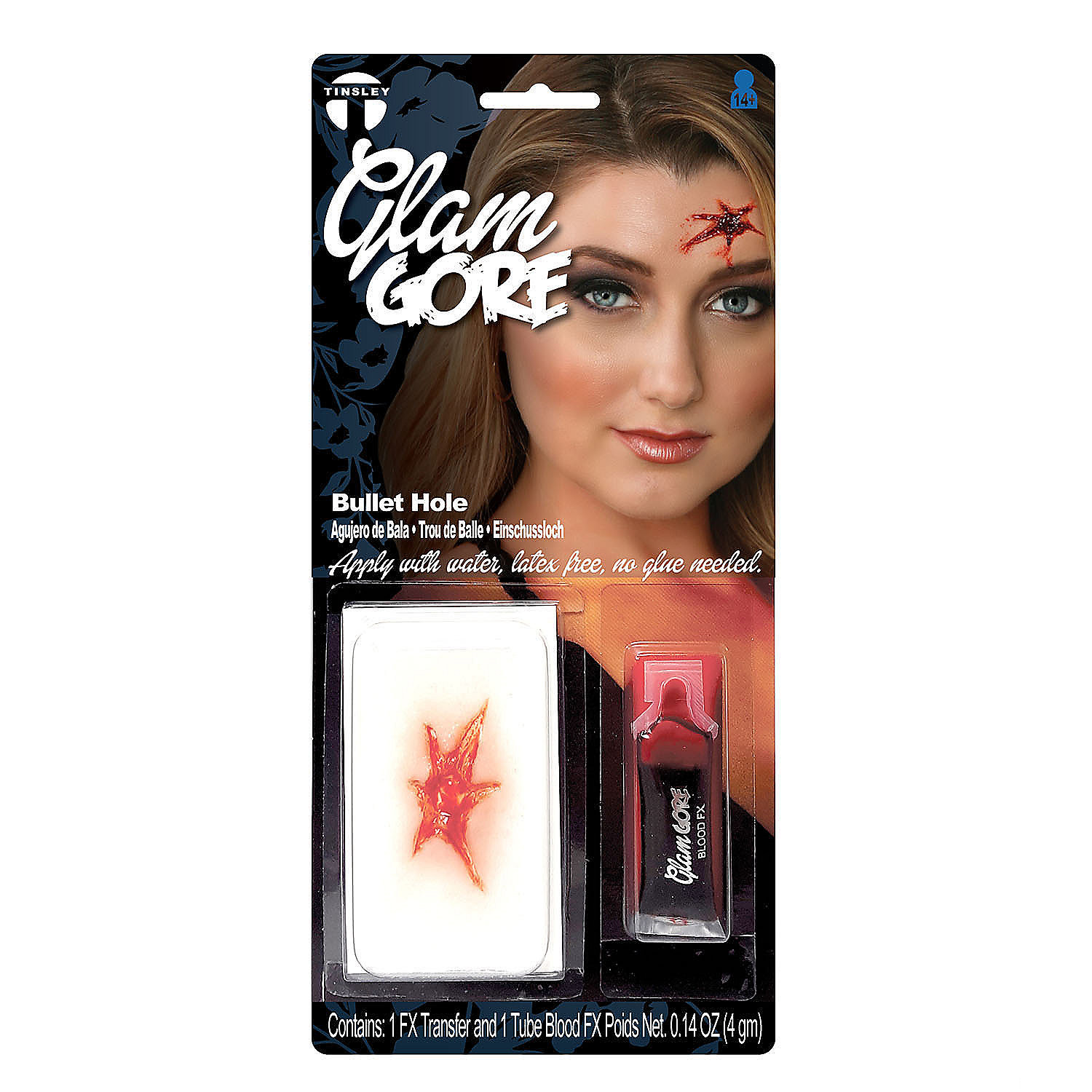 Tinsley Transfers Glam Gore Bullet Hole 3D FX Transfer Prosthetic