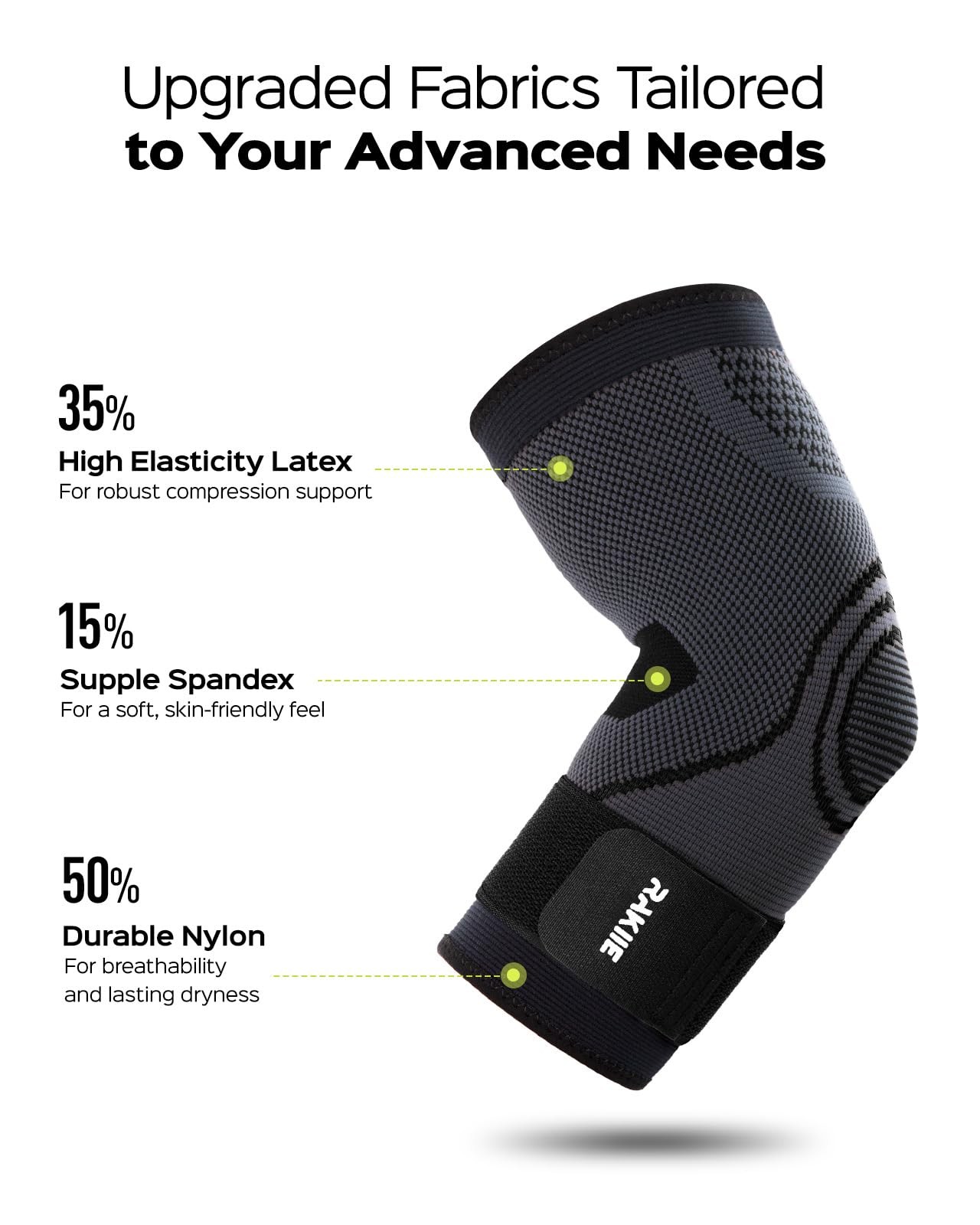 2 Pack Elbow Support Brace Compression Sleeve Tennis Golfer Pain Relief