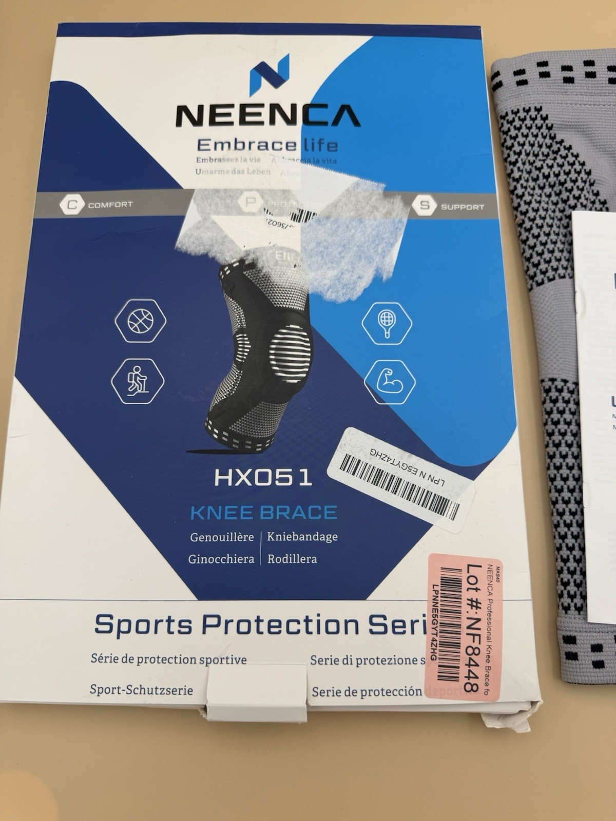 NEENCA Professional Knee Brace for Pain Relief HX051 Gray XXL