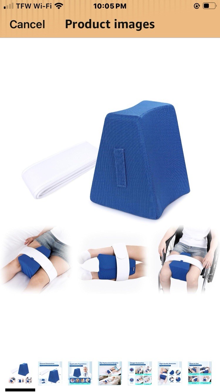 4″ Abduction Wedge Knee Separator Orthopedic Pillow for Surgery Recovery – New