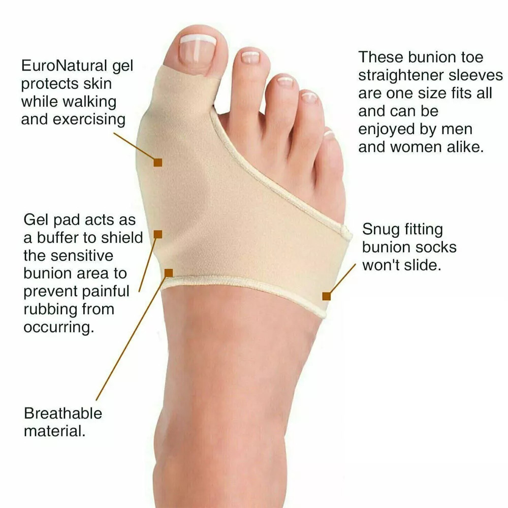 2/4x Big Toe Bunion Splint Straightener Corrector Foot Pain Relief Hallux Valgus
