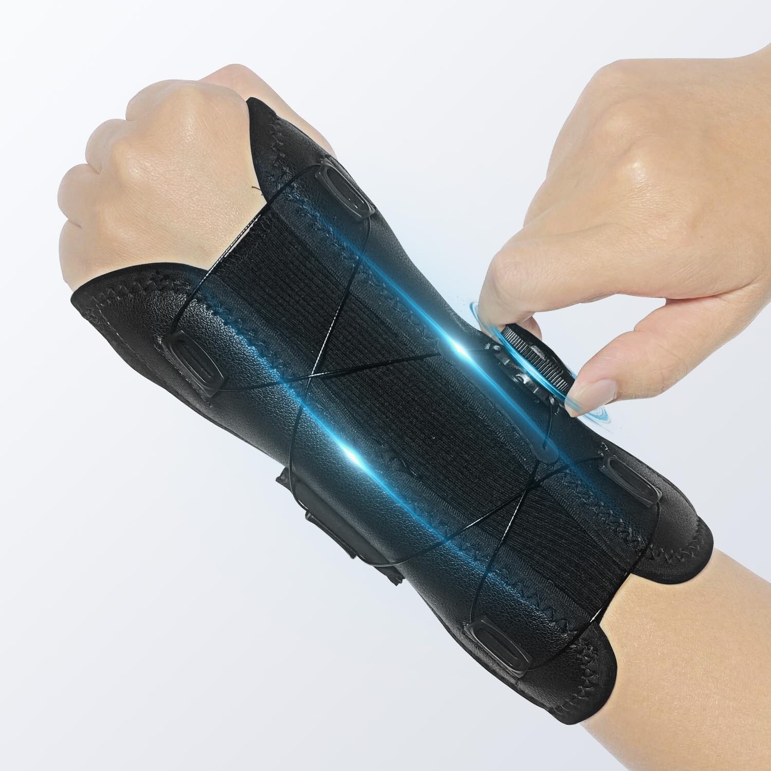 Carpal Tunnel Wrist Brace – Adjustable Knob Hand Brace Night Support