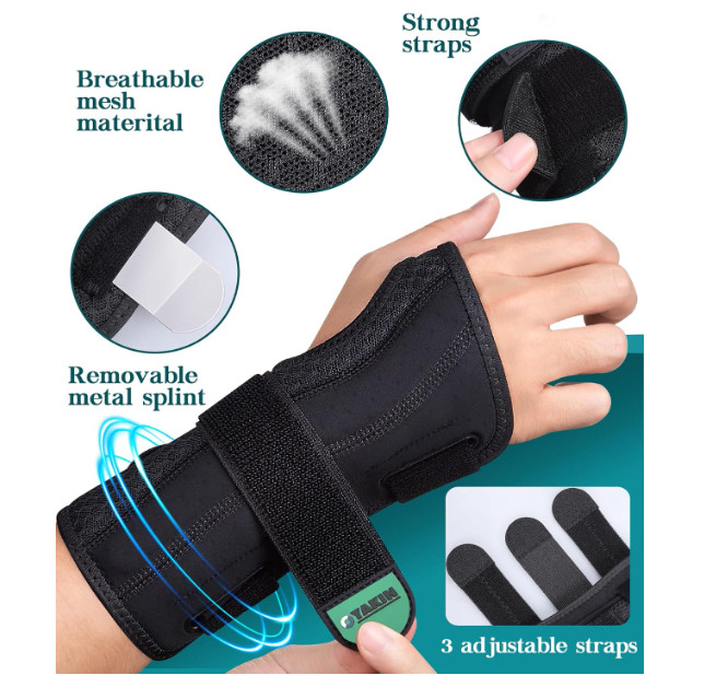 Oyakin Wrist Brace for Carpal Tunnel Night Support, Adjustable Wrist Splint for