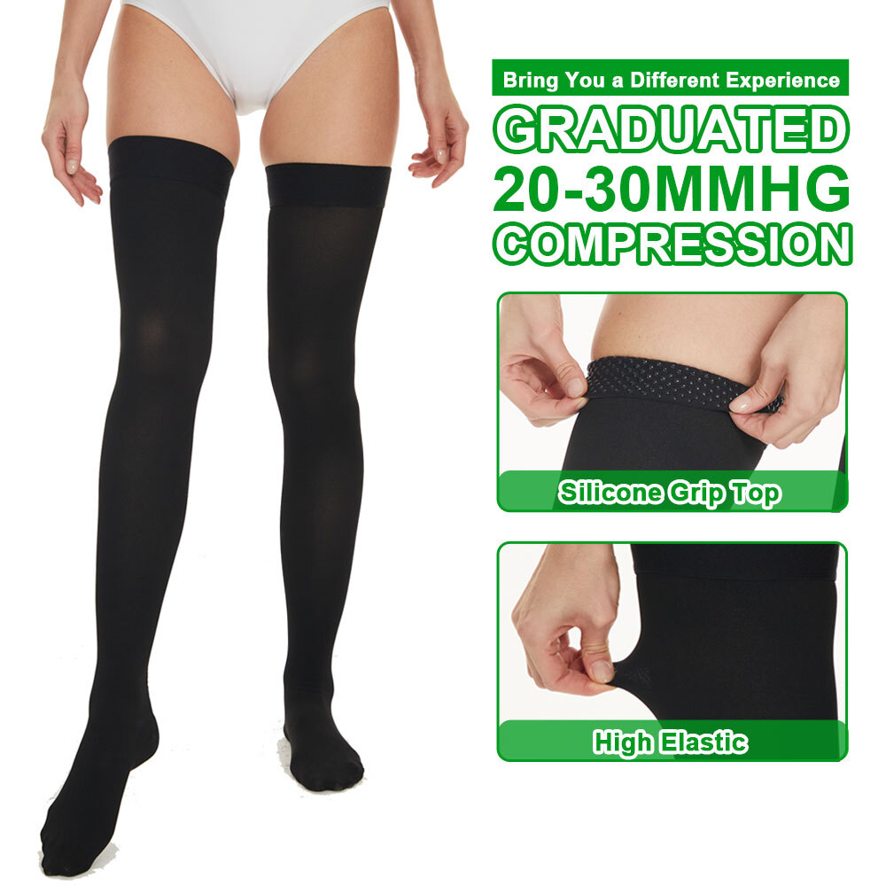 Compression Socks Men Women Thigh High Stockings Edema Diabetics Varicose Veins