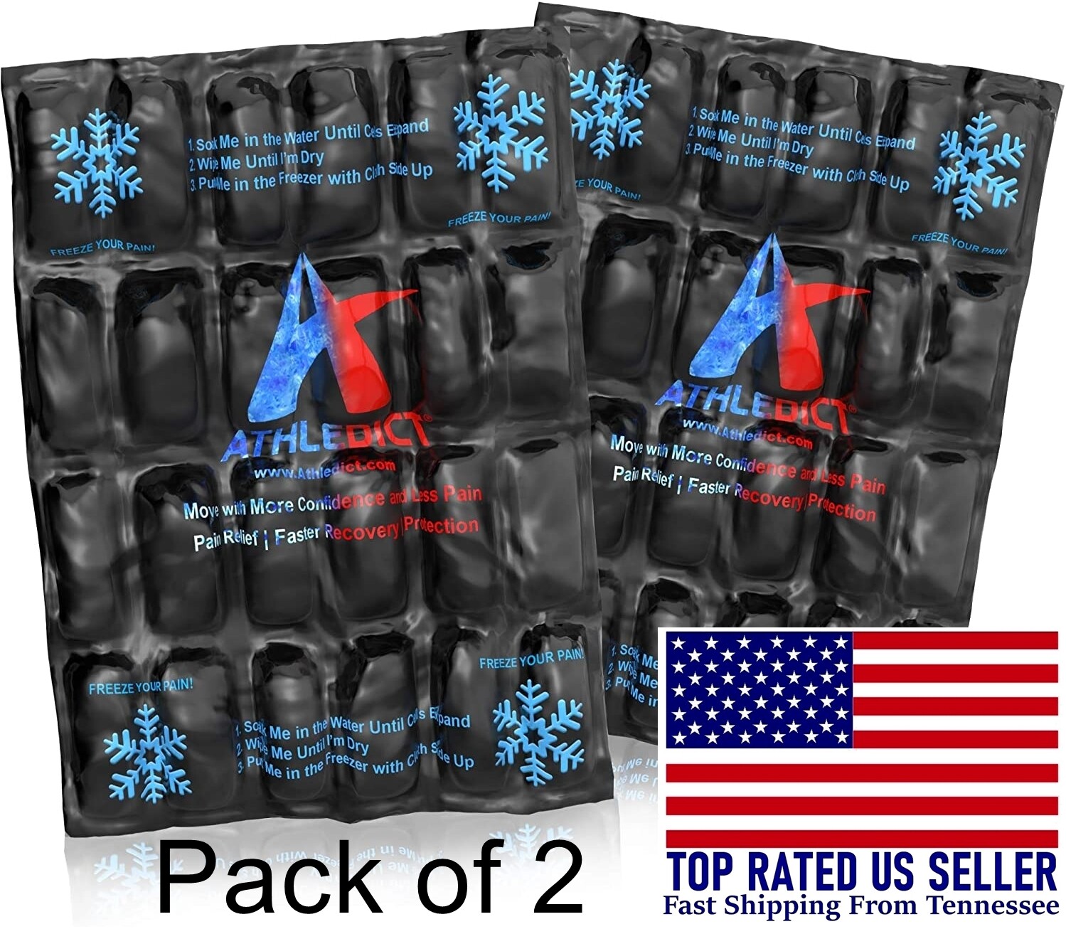 2 Pack Hot & Cold Therapy Flexible Sheets for Compression Sleeves 8″ x 9.5″