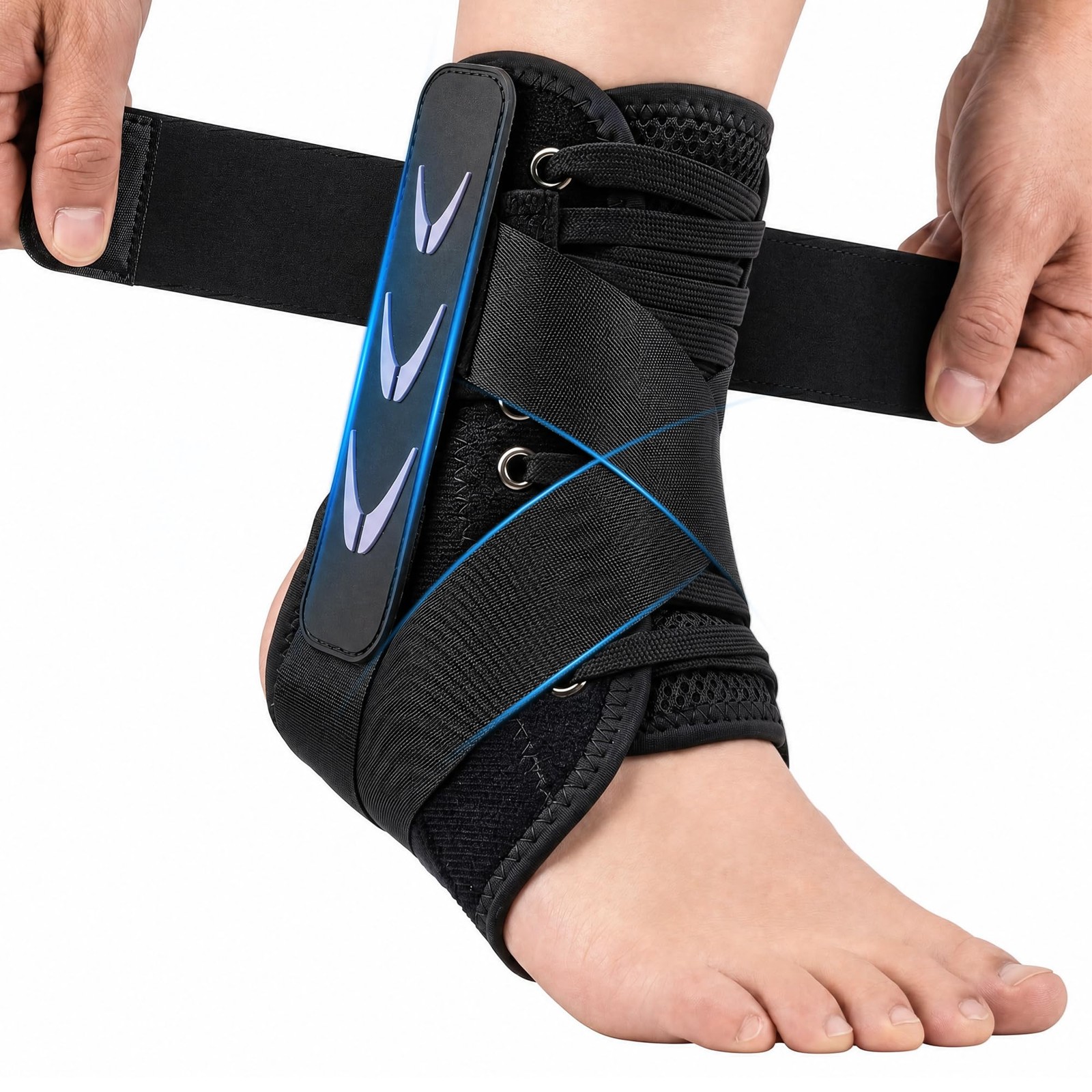 Ankle Brace for Men & , Adjustable Lace-Up Ankle for Sprained Ankle Recovery,…