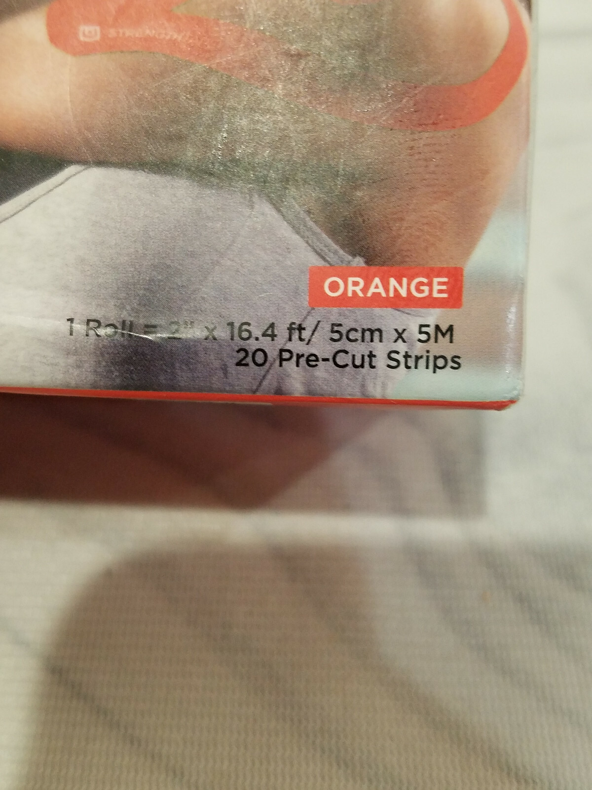 5M X 5MM 20 PRE-CUT STRENGTH THERAPY ORANCE TAPE FOR MUSCLE JOINT INJURIES READ