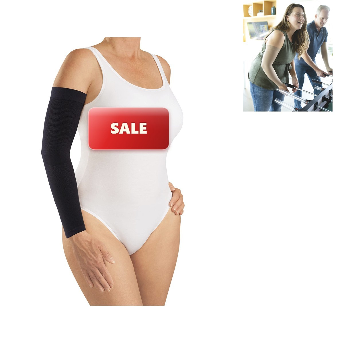 Mediven Harmony 30-40 mmHg Lymphedema Compression Arm Sleeve Black III X-Wide