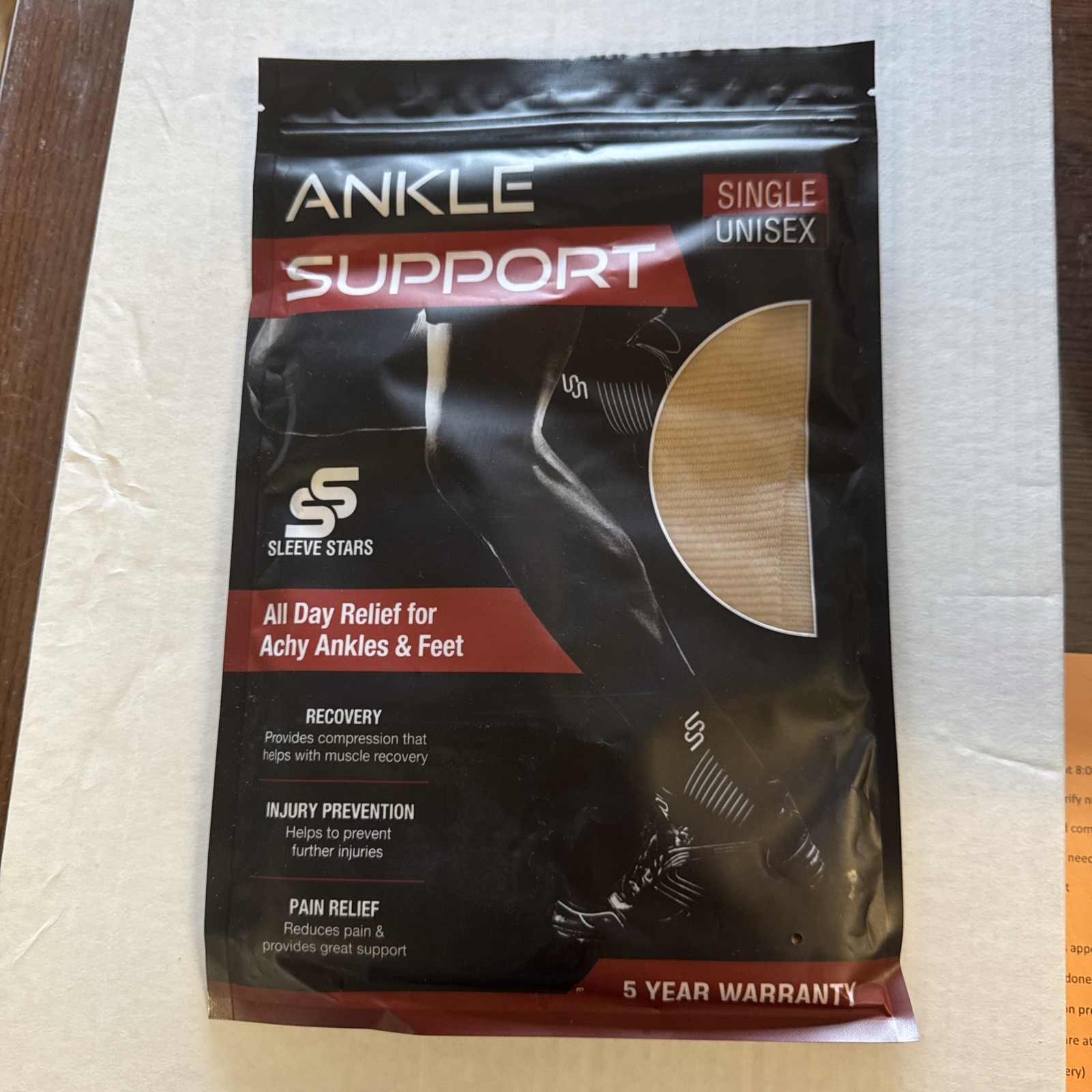 Ankle Wrap for Sprained Ankle, Compression Sleeve for Plantar Fasciitis Relief M