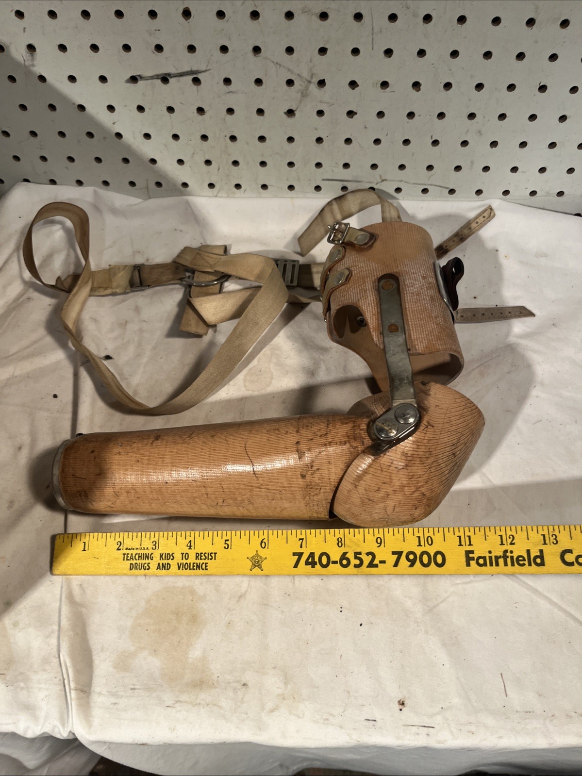 Vintage Prosthetic Arm Adult Arm With Harness Steam Punk Oddity Prop #3