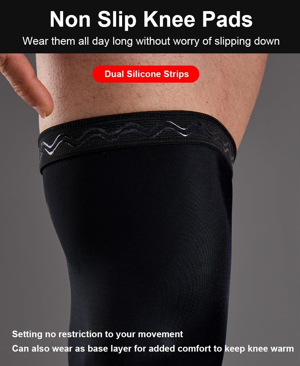 2 Pairs Full Leg Compression Sleeve, Calf Compression Sleeve Women Men with A…