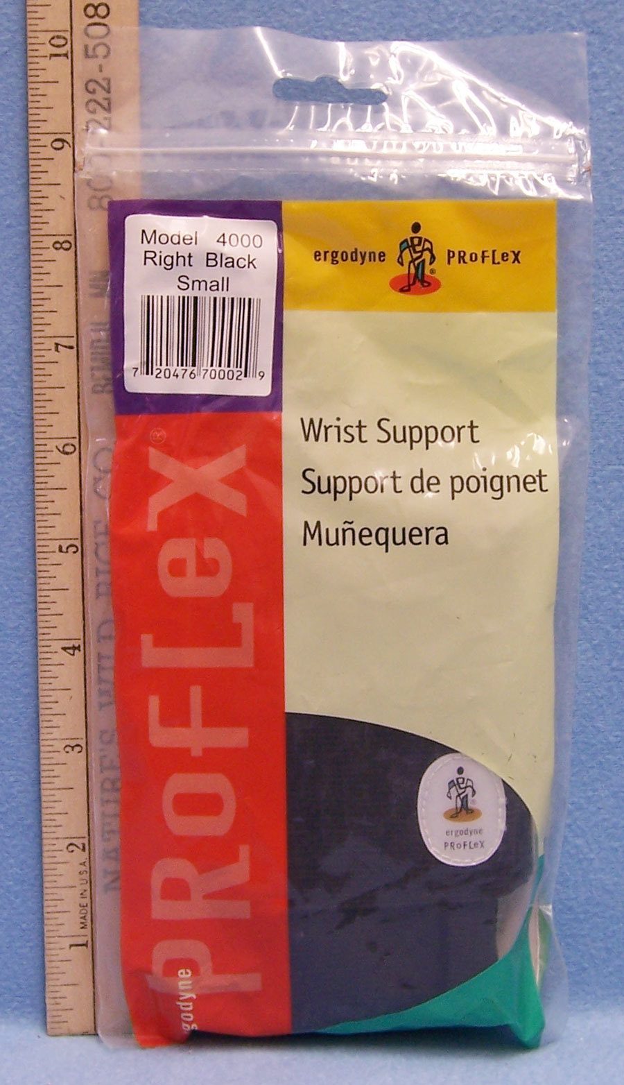 Wrist Support Ergodyne Proflex Model 4000 Size Small Black Right Hand NWT