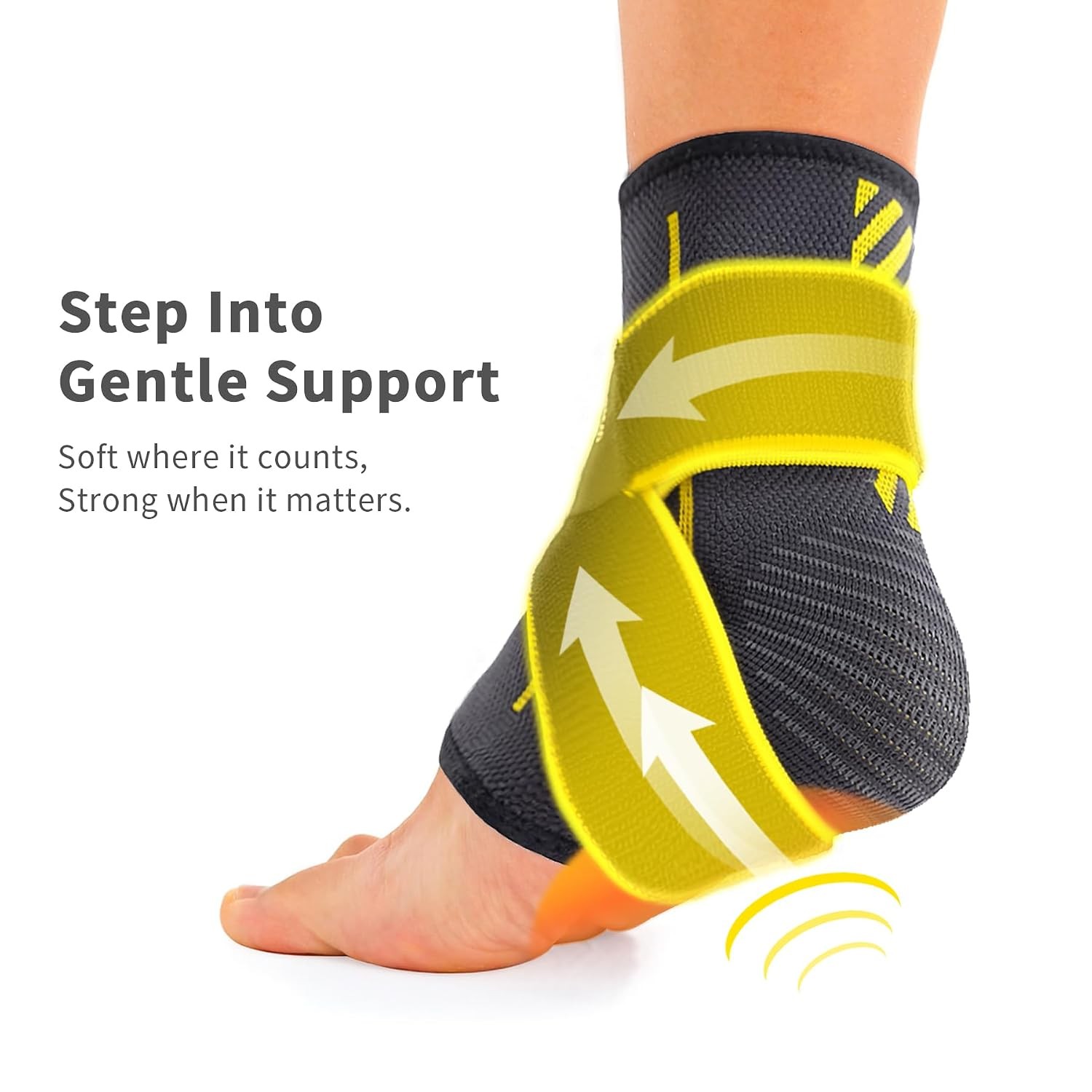 2 Pack Ankle Brace Compression Sleeve for Women & Men, Adjustable Ankle