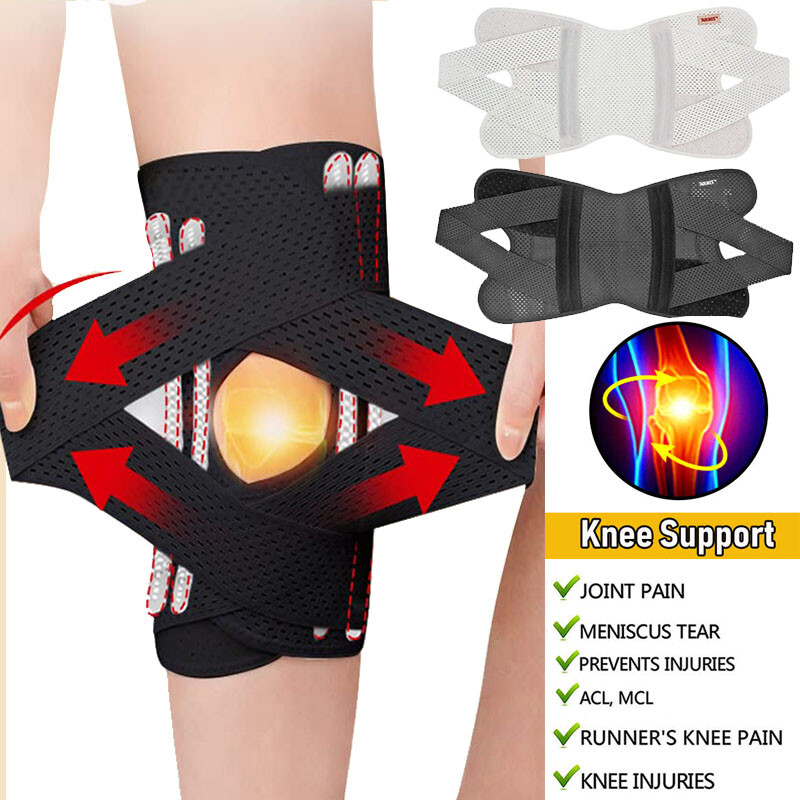 Knee Sleeve Compression Brace Support For Sport Bone Joint Pain Arthritis Relief