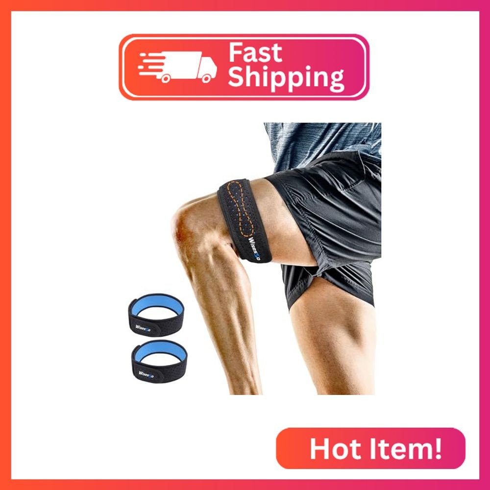Wisesso IT Band Strap, Adjustable Iliotibial Band Syndrome Brace, Athletic Stabi