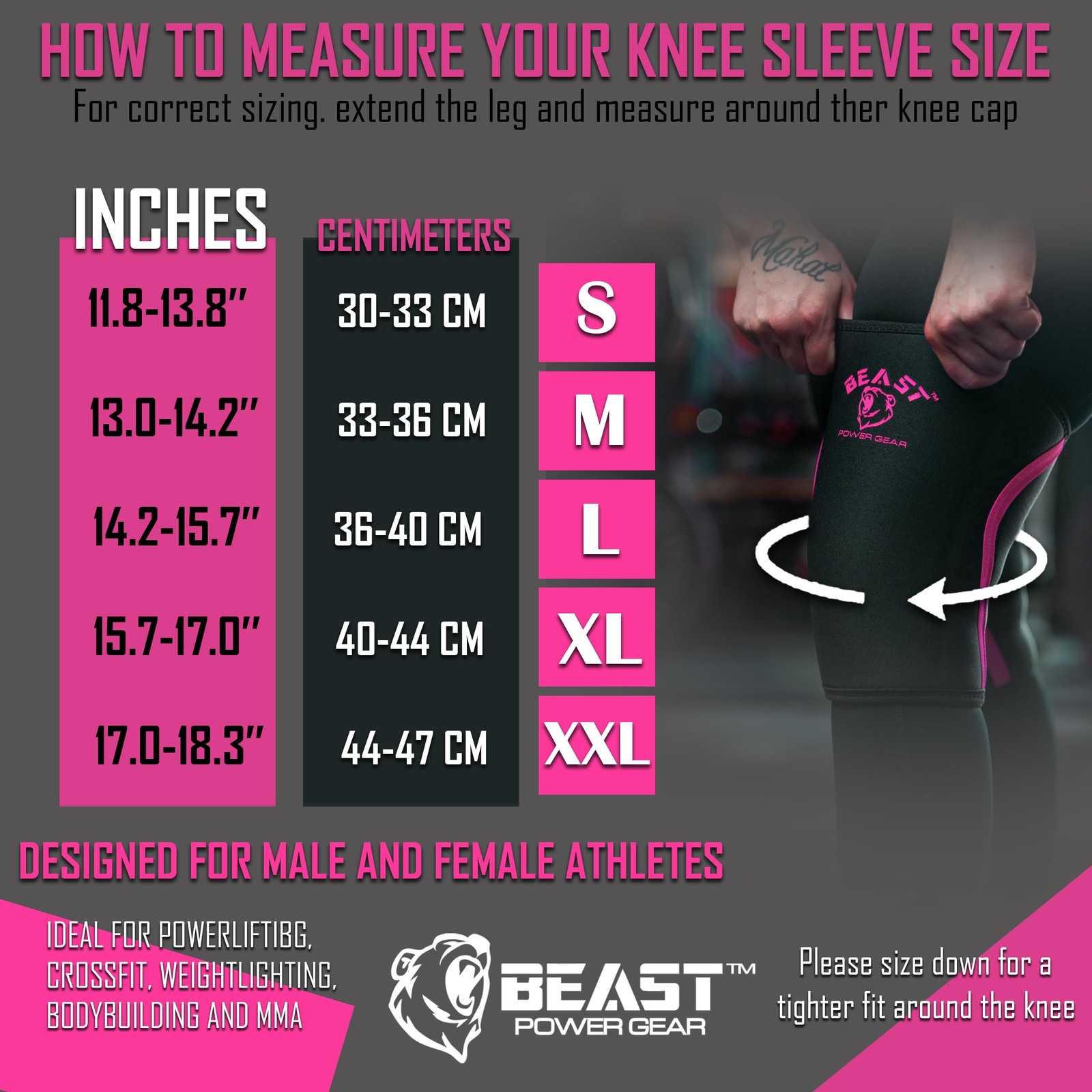 Neoprene Compression Knee Sleeves 7MM Support for Squats, Gym CrossFit Traini…