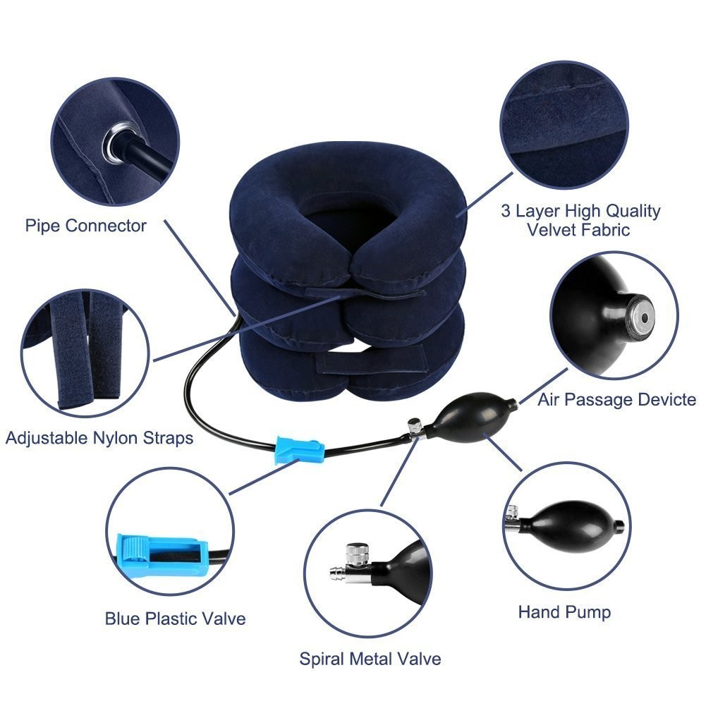Cervical Neck Traction Device Inflatable Neck Stretcher, Easy to Use for Chro…