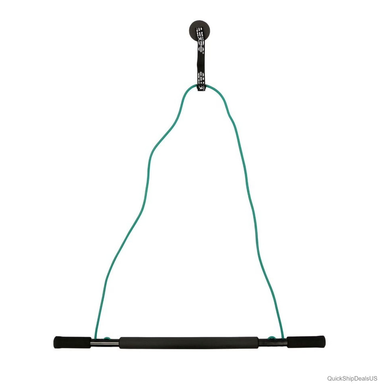 Overdoor Pulley Exercise System With Bar Tubing Door Anchor Foam Padded Medium