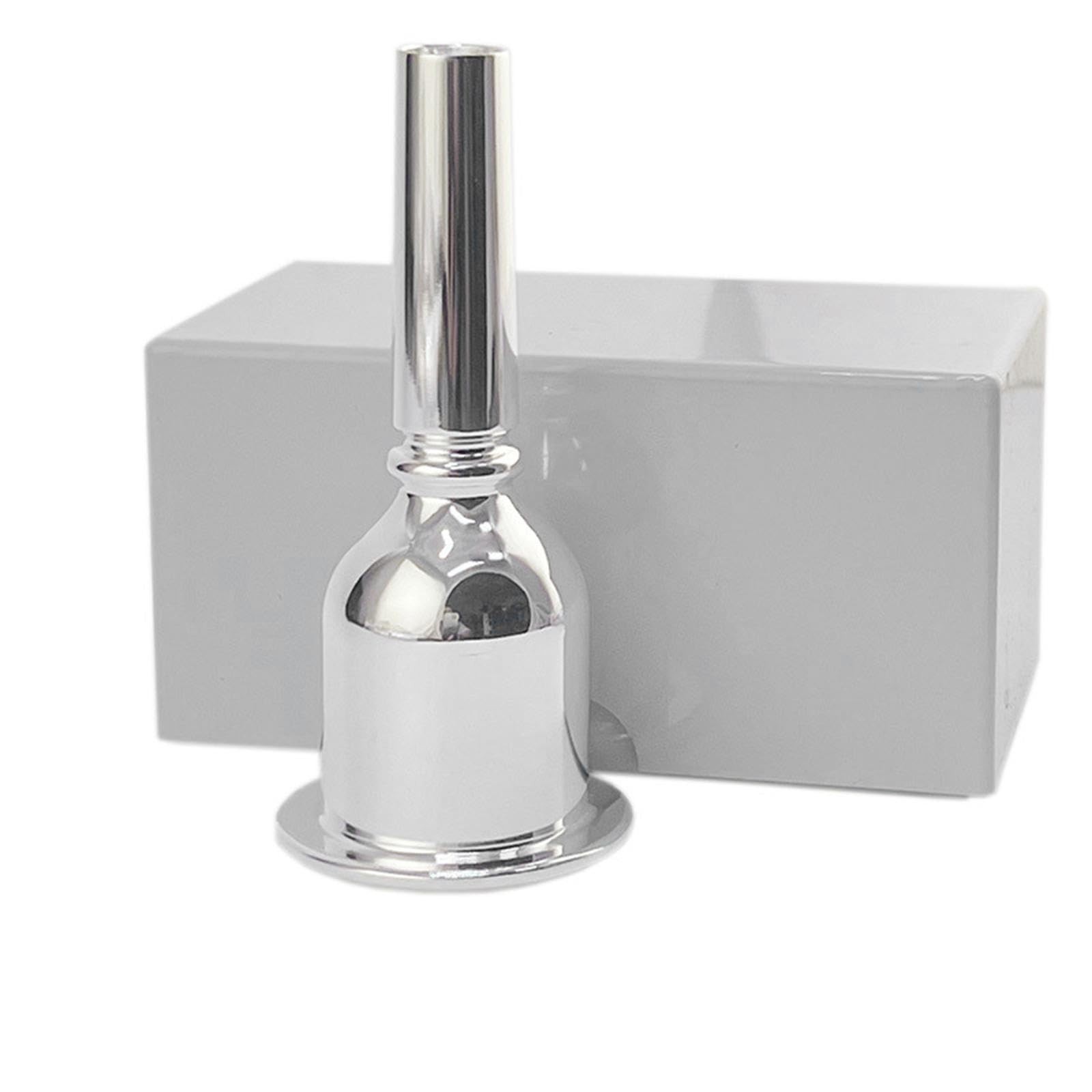 Silver Plated Tuba Mouthpiece for Beginners – Brass Large Mouthpiece with 1.7…