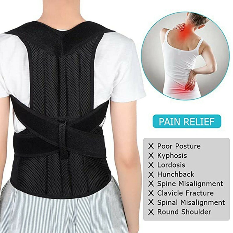 True Fit Posture Corrector For Adjustable Support Belt Bear Back Corset US STOCK