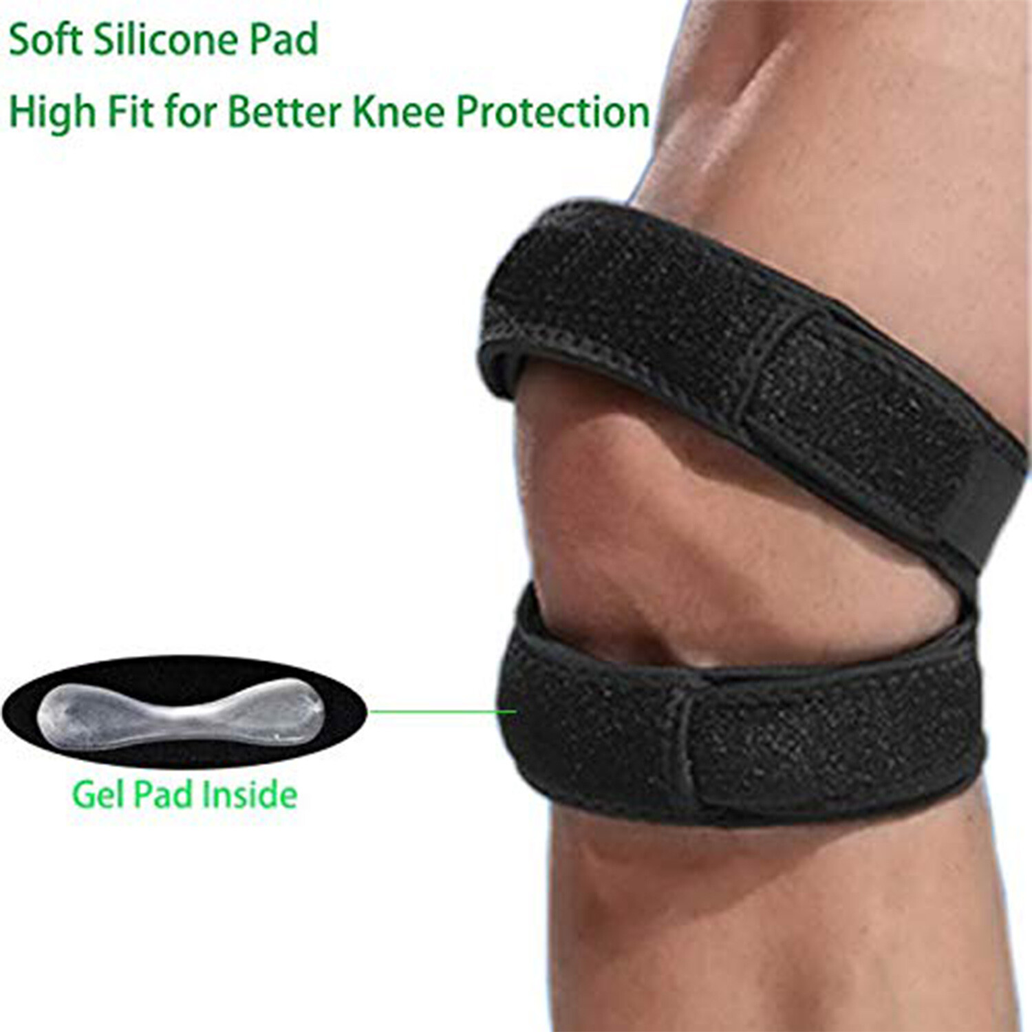 US Knee Support Patella Stabilizer Strap Band Tendon Brace Pain Sports Gym Joint