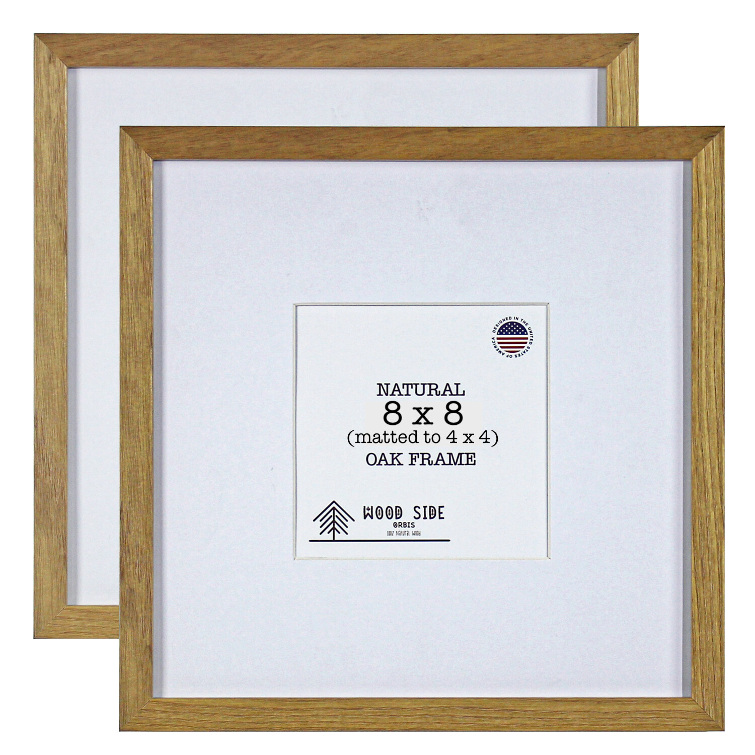 Oak Wood Picture Frames – Natural Solid Wood Glass Photo Frames Wall Tabletop