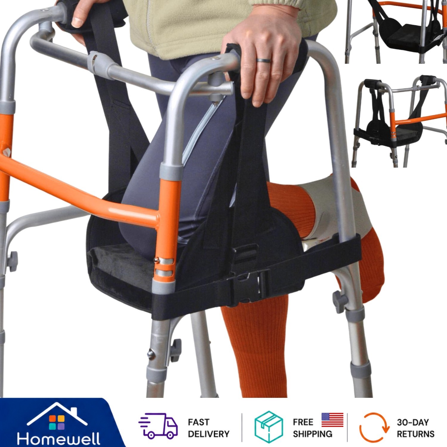 Lightweight Knee Sling for Walker – Perfect Knee Support for Foot/Ankle Injuries