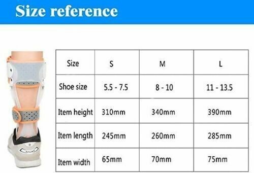 Ankle Drop Foot Ankle Foot Orthosis Splint AFO Brace left Side.