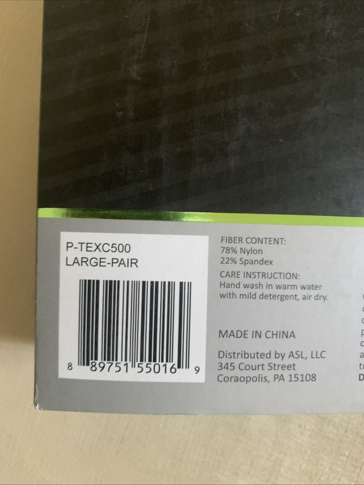 P-TEX ** PRO KNIT COMPRESSION CALF SLEEVES **P-TEXC500” LARGE Pair **BLACK*NEW**