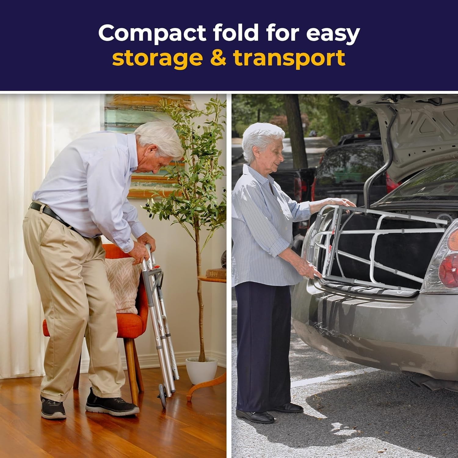 Lightweight Folding Mobility Rolling Walker for Seniors