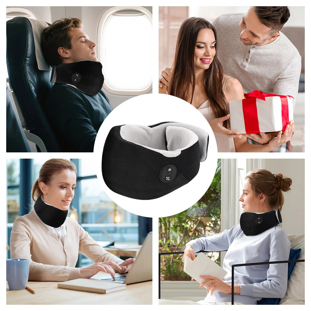 Neck Massager Cervical Traction Device Pain Relief Adjustabl Heat Neck Stretcher