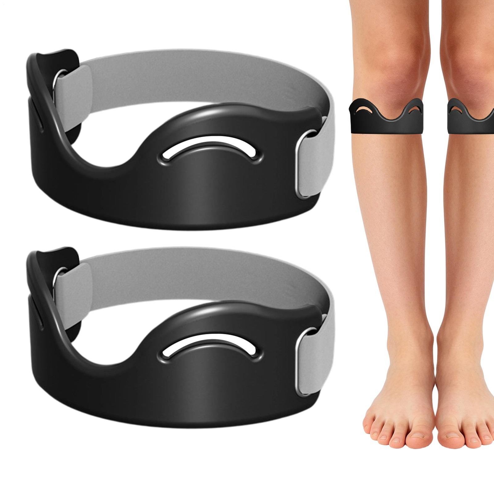 Silicone Patellar Tendon Support Strap – 2 Pack Adjustable Non-Slip Patella Band