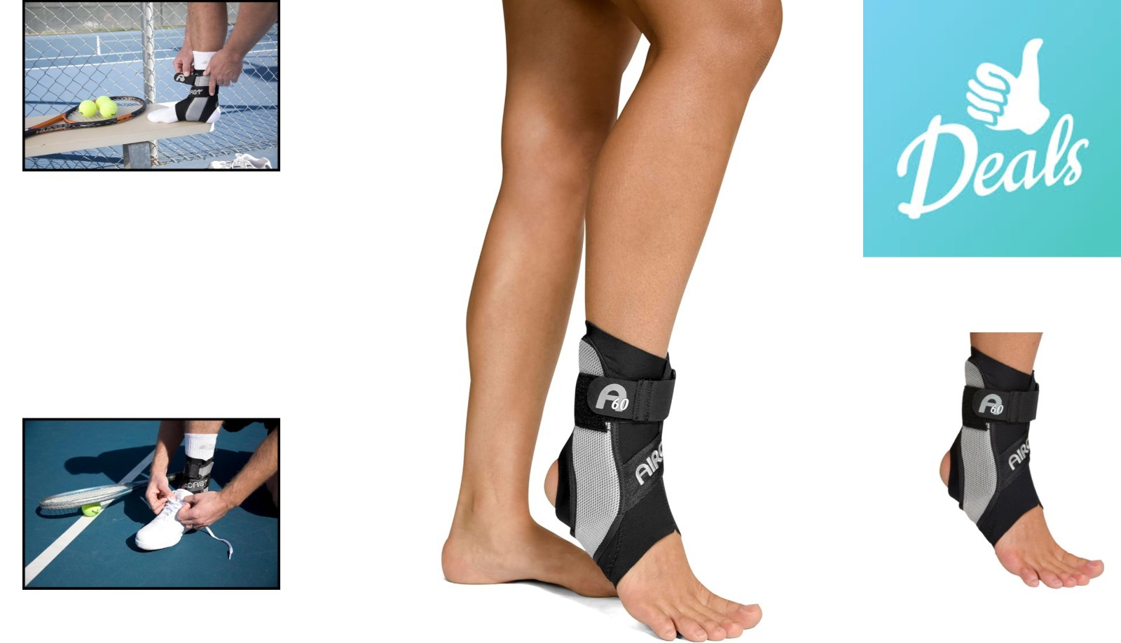 A60 Ankle Support Brace for Left Foot – Large, Breathable & Water-Resistant