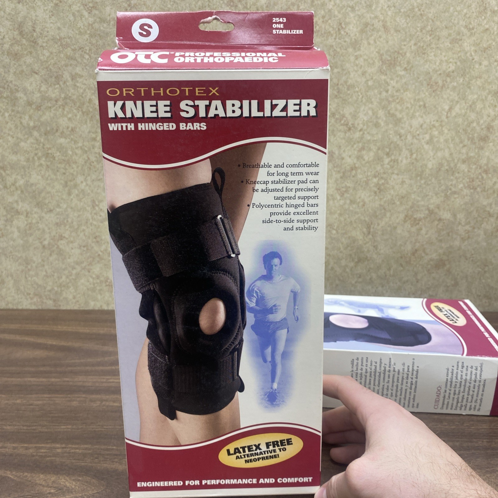 OTC Orthotex Knee Stabilizer w/Hinged Bars, Black SMALL