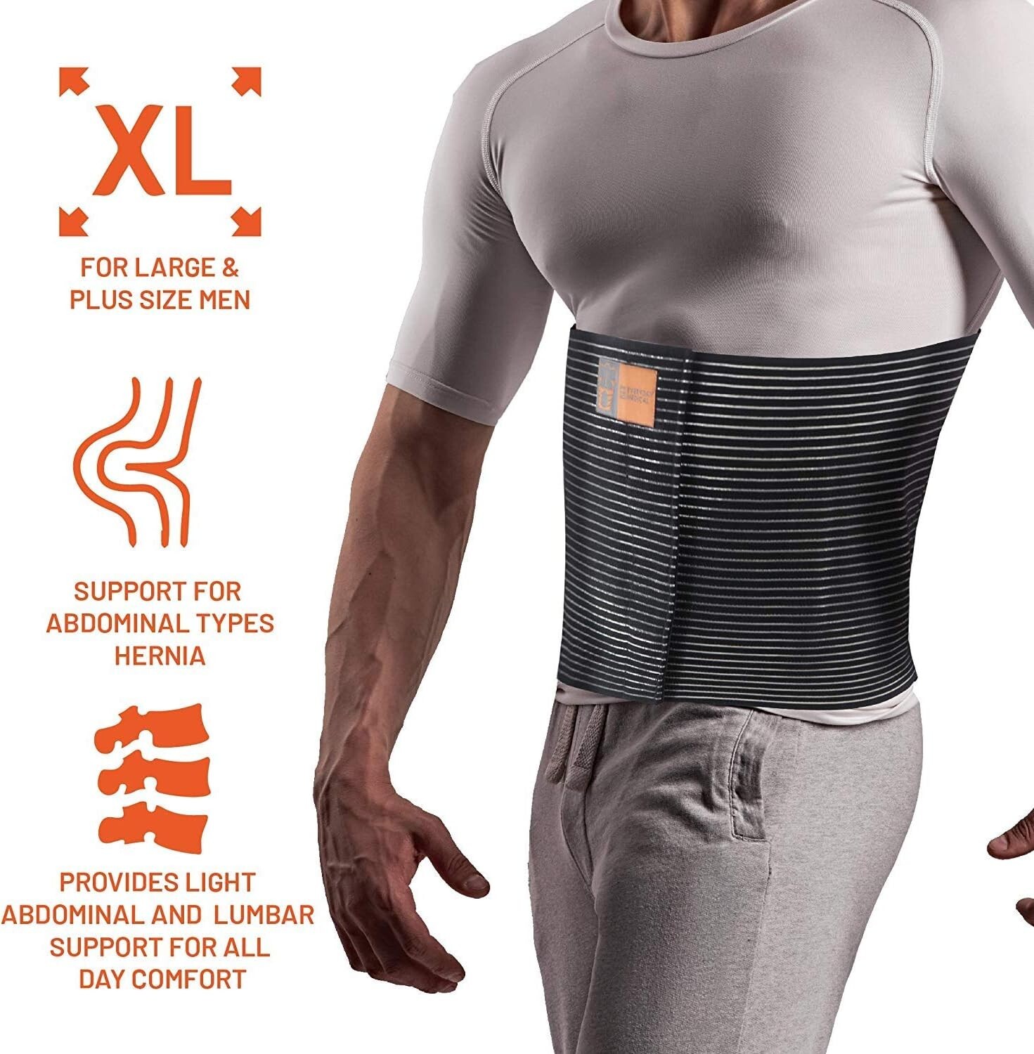 Plus Size Umbilical Hernia Support Belt I Pain and Discomfort Relief from Umb…