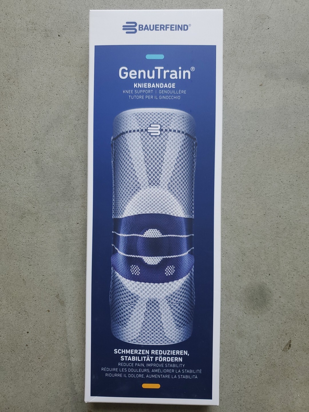 Bauerfeind GENUTRAIN Knee Brace Size 7 Color Is Titan