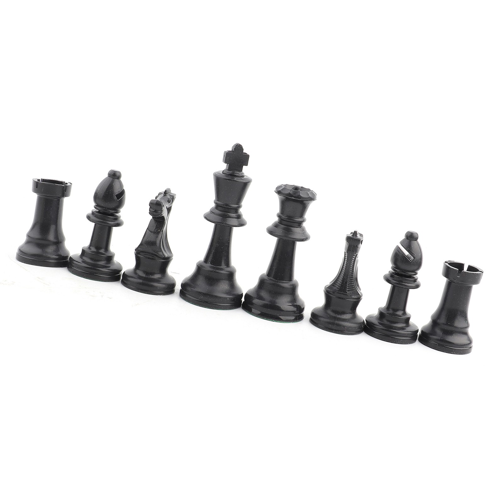Black&White L Plastic Chessmen Set International Chess Game Complete ☆