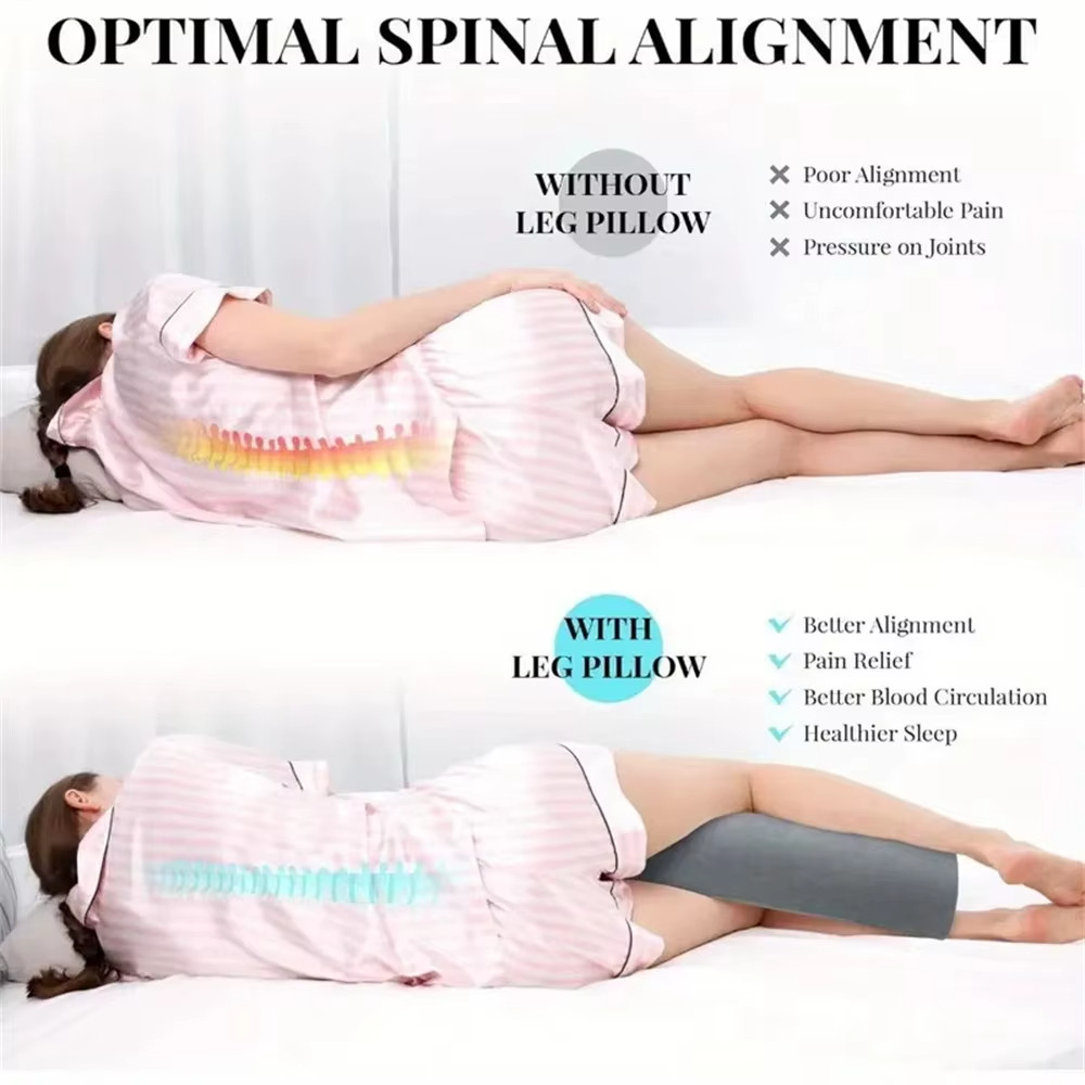 Half Moon Bolster Semi-Roll Knee Pillow Ankle & Knee Support