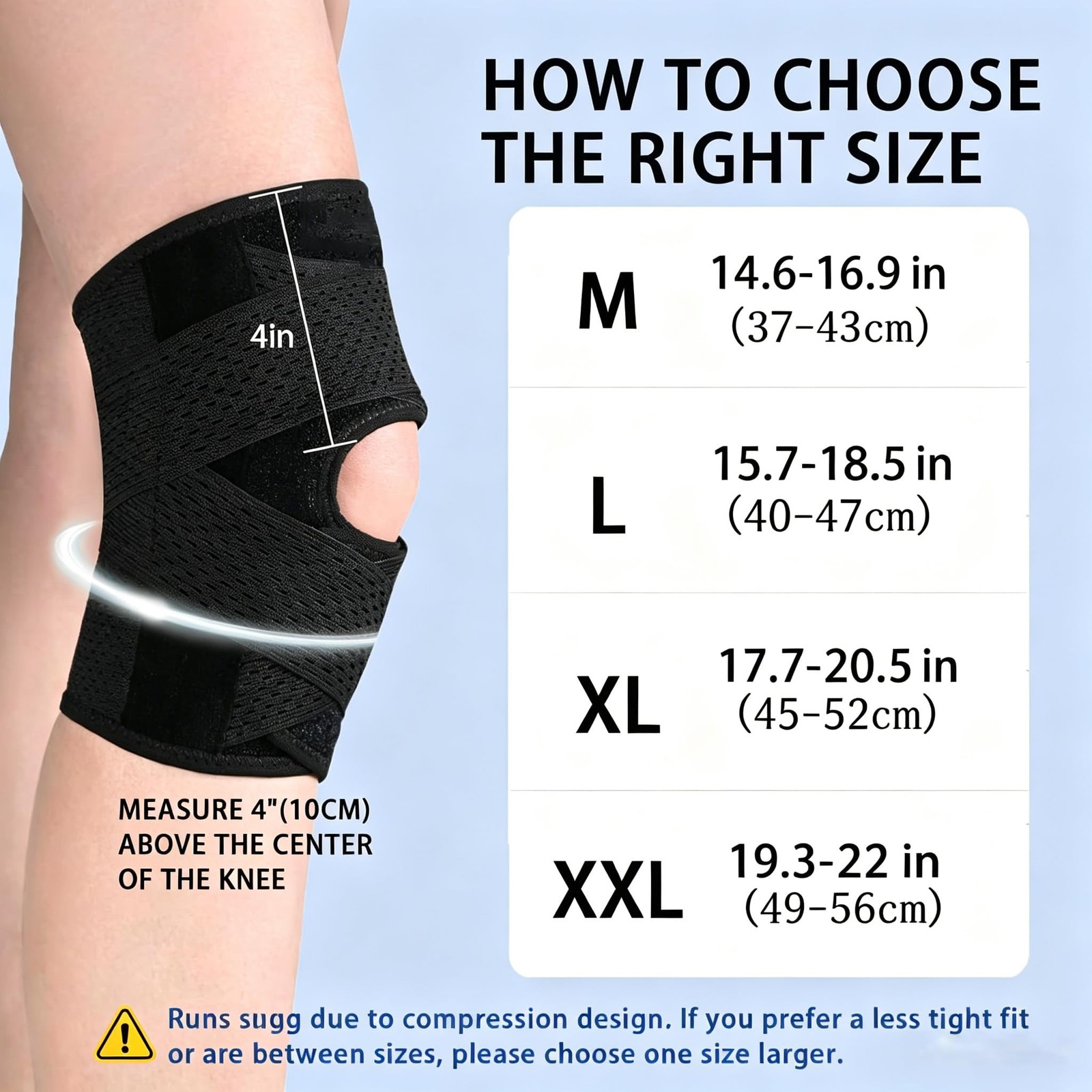 Knee Brace with Side Stabilizers for Knee Pain Relief Adjustable Compression …