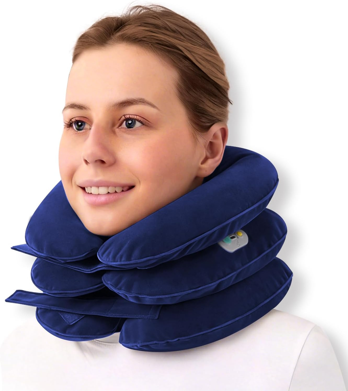 Electric Pump Cervical Neck Traction Device for Neck Pain Relief, One-Click-to-I