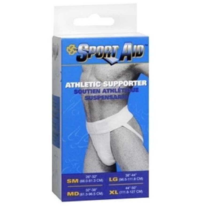 Sport Aid Athletic Supporter White Medium (Waist circum. 32-38″)