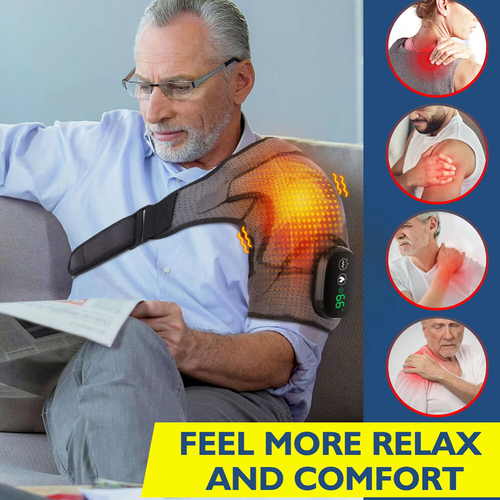 Electric Heated Shoulder Brace Heating Pad Therapy Shoulder Winter Heating Wrap~