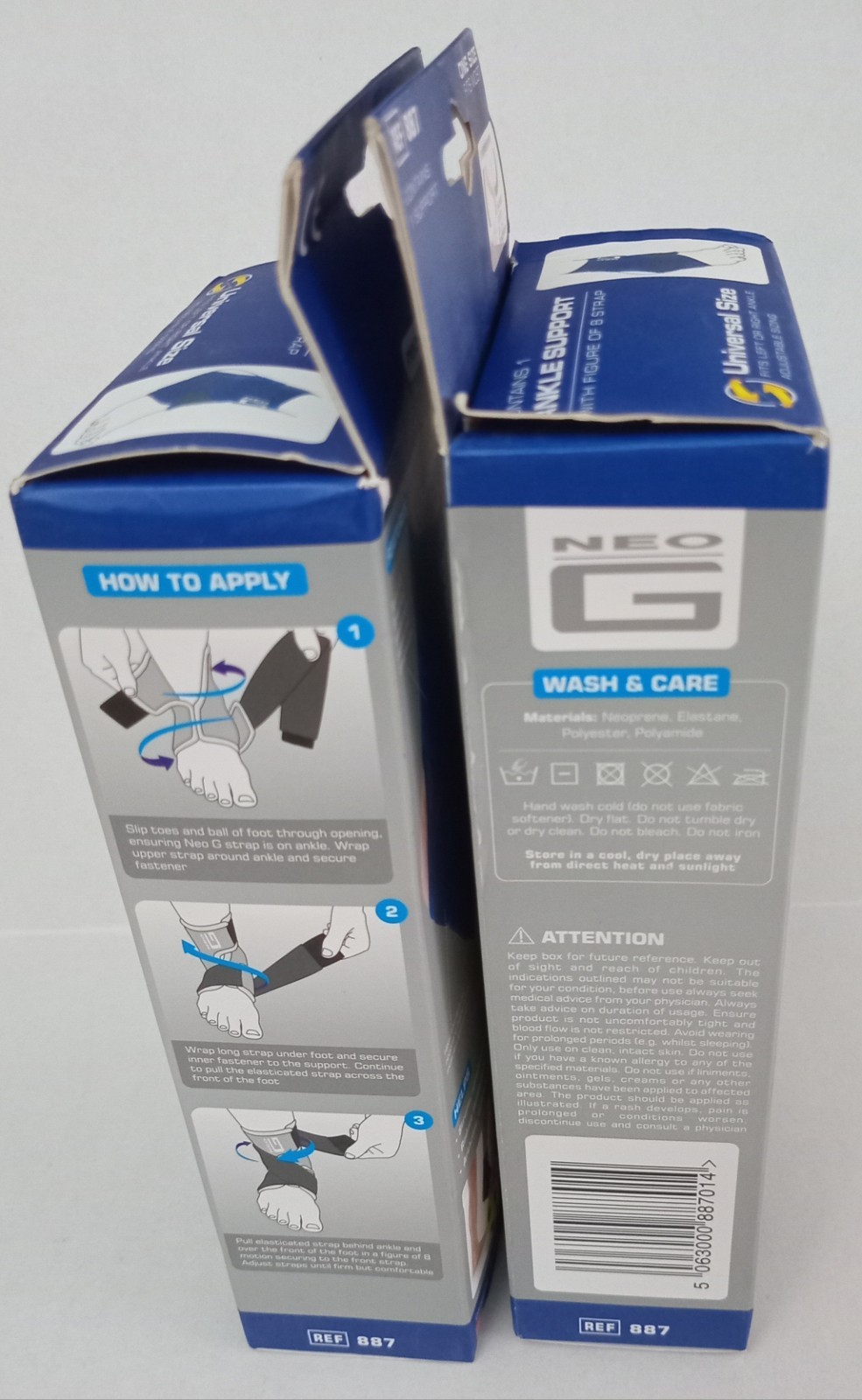 2x Neo G Ankle Support Universal Size 887 Moderate Support Level One Size